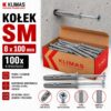 KLIMAS Kołek szybkiego montażu SM 8 x 100 mm gniazdo PZ-2 PZ-3 100 szt.