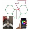 Lampa LED Hexagon RGB 64W 6400lm 120x221cm z pilotem