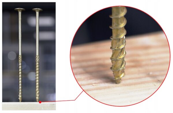 KLIMAS Wkręty ciesielskie 6 x 200 mm do drewna łeb talerzowy Torx 100 szt.