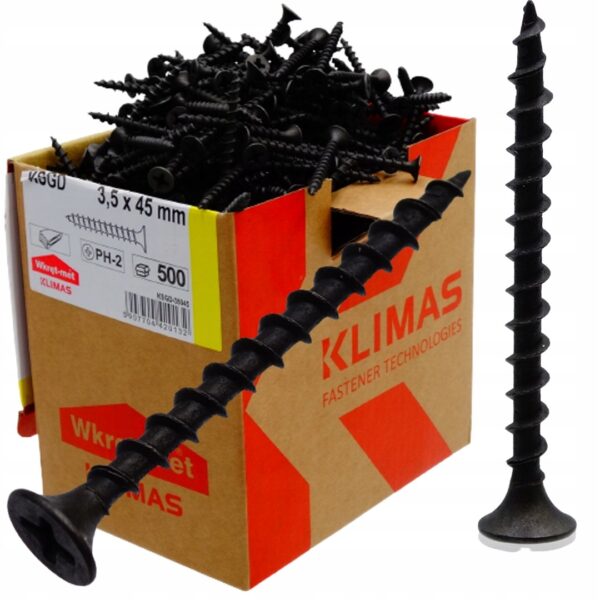 KLIMAS Wkręty do płyt G-K do drewna Wkręt-Met 3,5 x 45 mm 500 szt.
