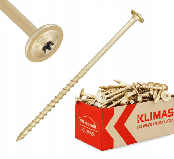 KLIMAS Wkręty ciesielskie 5 x 40 mm do drewna łeb talerzowy Torx 400 szt.