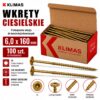 KLIMAS Wkręty ciesielskie 6 x 160 mm do drewna łeb talerzowy Torx 100 szt.