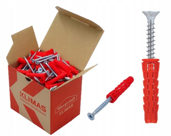f16eeaaed2dfd1f28319c66f83374be1 KLIMAS Kołek szybkiego montażu SM 8 x 50 mm gniazdo PZ-2 PZ-3 100 szt.