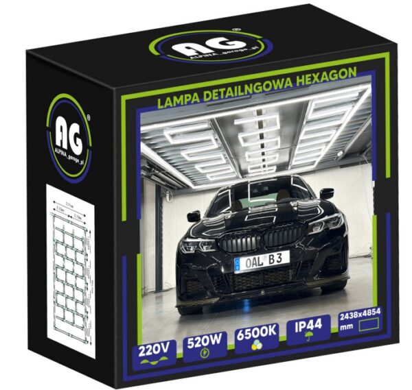 Lampa LED Hexagon 520W 57200lm 243x485cm 6500K