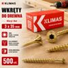 KLIMAS Wkręty do drewna Wkręt-Met 3x35 TORX łeb stożkowy 500 szt.