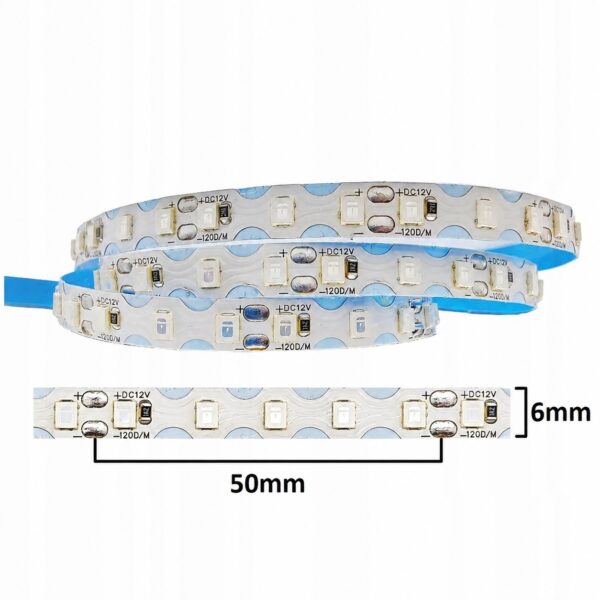 Taśma LED 24V S-SHAPE 6mm PRO 7.2W/m 120xSMD2835 - Neutralna