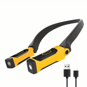 Lampka LED na szyję 5W z akumulatorem IP65 USB-C 2xLED 200lm 6000K