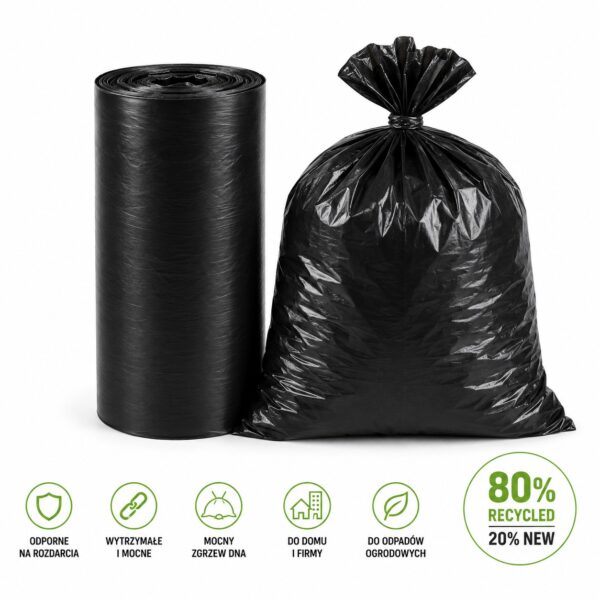 WORKI NA ŚMIECI ODPADY BUDOWLANE GRUZ 240L Extra Mocne 240L 10 sztuk WORKI NA ŚMIECI ODPADY BUDOWLANE GRUZ 240L Extra Mocne 240L 10 sztuk