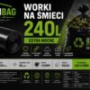 WORKI NA ŚMIECI ODPADY BUDOWLANE GRUZ 240L Extra Mocne 240L 10 sztuk WORKI NA ŚMIECI ODPADY BUDOWLANE GRUZ 240L Extra Mocne 240L 10 sztuk
