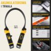 Lampka LED na szyję 5W z akumulatorem IP65 USB-C 2xLED 200lm 6000K Lampka LED na szyję 5W z akumulatorem IP65 USB-C 2xLED 200lm 6000K
