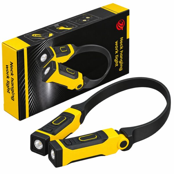 Lampka LED na szyję 5W z akumulatorem IP65 USB-C 2xLED 200lm 6000K Lampka LED na szyję 5W z akumulatorem IP65 USB-C 2xLED 200lm 6000K